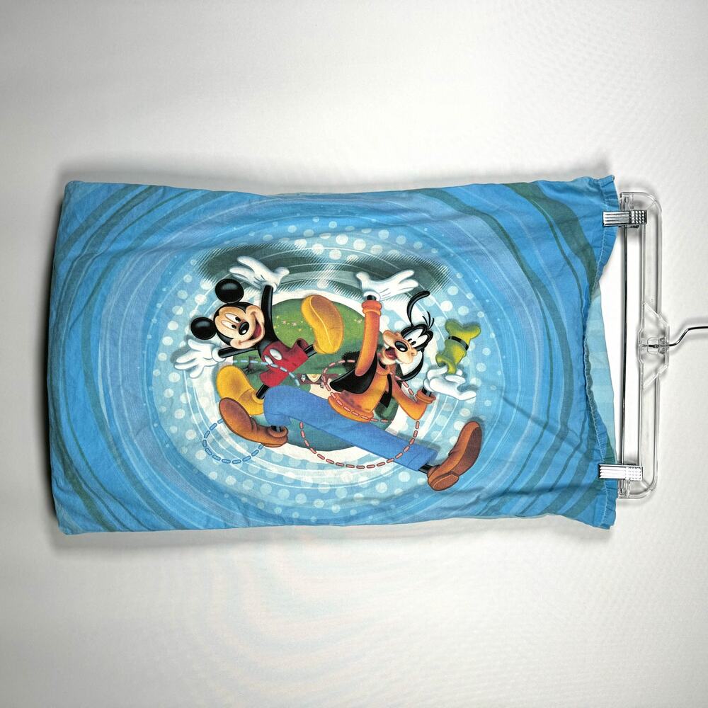 Vintage Mickey Mouse Pillowcase Donald Duck Goofy Fishing 18"x27" - Picture 3 of 3